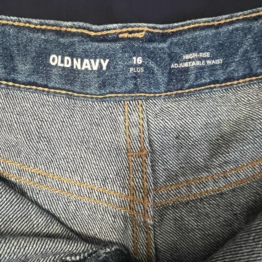 Old Navy Girls High Rise Adjustable Waist Denim Shorts For Youth. Size :16 Plus